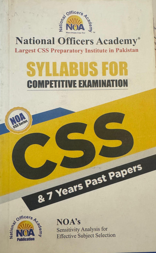 CSS Syllabus & Past Papers by NOA – CSS Book Bank